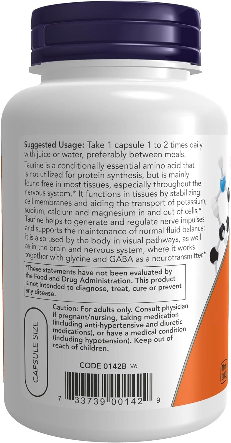 Taurine Capsules for Nervous System Health