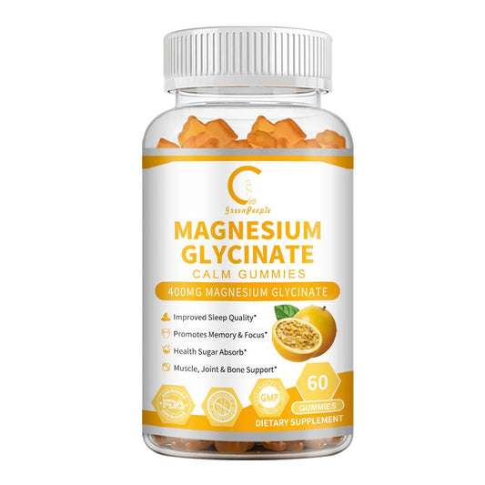 GPGP GreenPeople Magnesium Glycinate Gummies Dietary Supplement 400mg