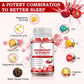 Magnesium Glycinate Gummies Vitamin D3 Coq10 60Pcs Combat Muscle Crampst Sleep Quality Muscle Bone Support Blood Sugar Levels