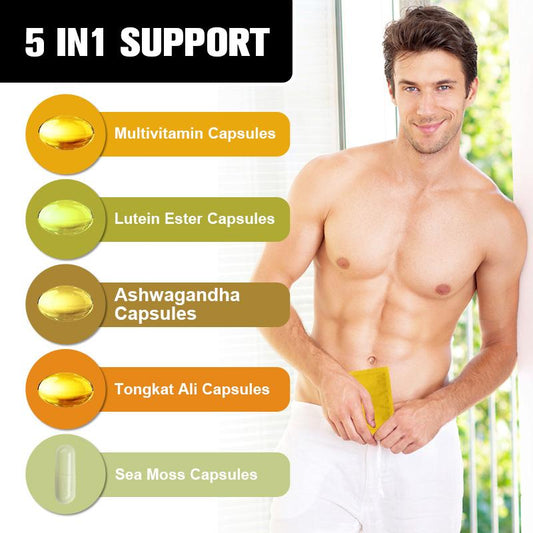 MEGA Men 5 IN 1 Daily Supplements Capsules & Softgels