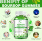 Soursop Graviola Gummies, Soursop Leaves Extract for Energy Boost, Digestive & Immune Support, Antioxidant Properties, Pure Soursop Fruit Gummies, Vegan, Non-GMO, 60 Counts