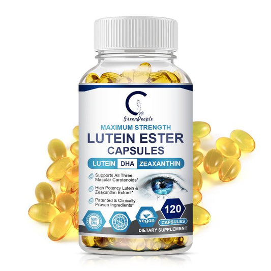 GPGP GreenPeople Eye Vitamins  Lutein, Zeaxanthin & Bilberry Extract - Supports Eye Strain, Dry Eyes, and Vision Health - Lutein Blend Capsules