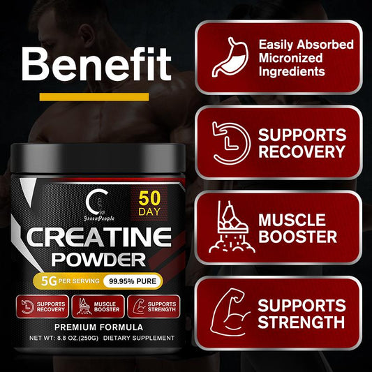 GPGP GreenPeople Creatine Monohydrate Powder | MuscleTech Platinum Creatine Powder Muscle Recovery + Muscle Builder for Men & Women | Workout Supplements