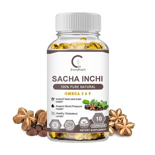 Sacha Inchi Oil Softgels with Omega 3, 6, 9 for Skin Whitening & Anti-Aging