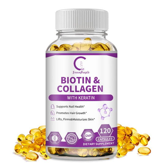 Biotin & Collagen With Keratin 120 Capsules Dietary Supplement
