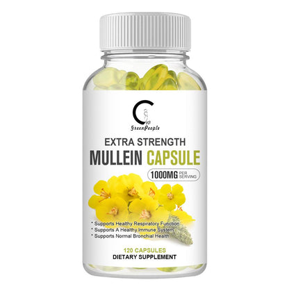 GPGP Greenpeople Mullein Leaf Capsules Support Respiratory System Health Lung Cleansing And Detoxification