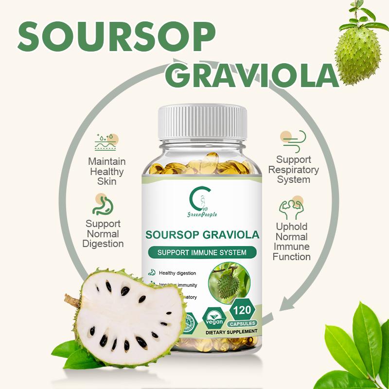 Soursop Graviola Capsules for Immune System Boost & Antioxidants